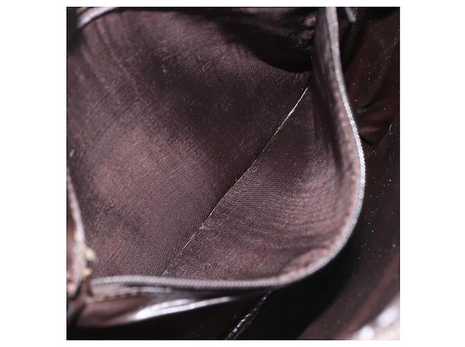 Sac à bandoulière en toile Zucca FENDI noir et marron Auth 158420 - vue 21