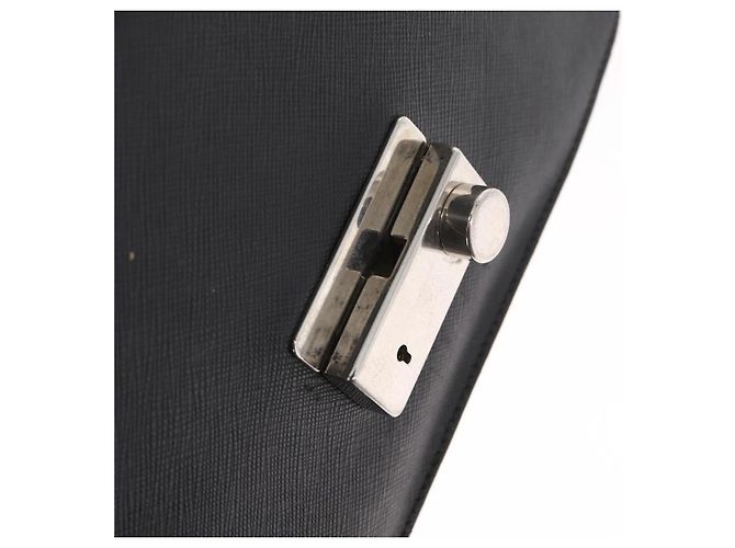 PRADA Schultertasche aus Leder mit Kette Weiß Silber Authentisch bs32042 - Ansicht 19