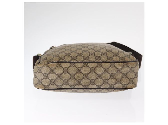 Gucci Borsa a Spalla GG Supreme PVC Beige Oro 201448 Auth ka1064 D'oro - vista 10