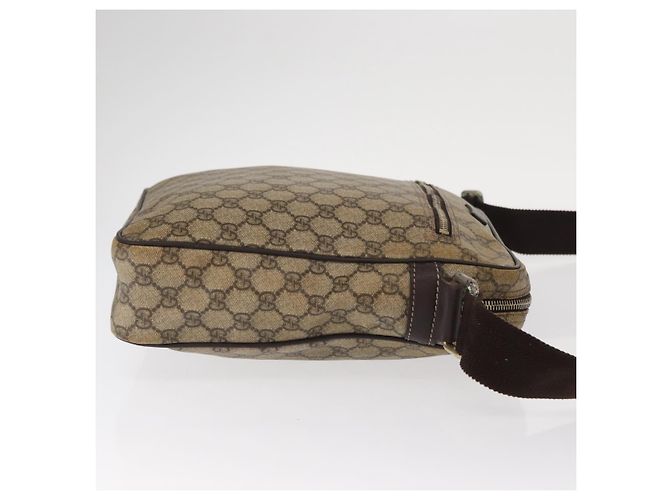 Gucci Borsa a Spalla GG Supreme PVC Beige Oro 201448 Auth ka1064 D'oro - vista 4