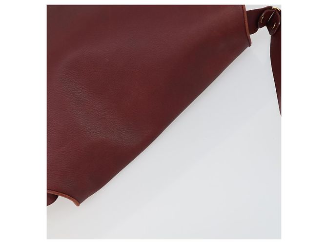 CARTIER Borsa a Spalla Must Line Pelle Bordeaux Oro Auth mr1590 D'oro Bordò - vista 6