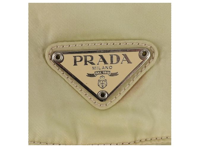 PRADA Backpack Nylon Beige Silver Auth 157776 Silvery - view 23