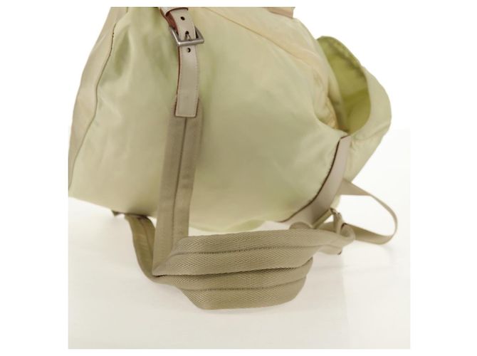 PRADA Backpack Nylon Beige Silver Auth 157776 Silvery - view 9