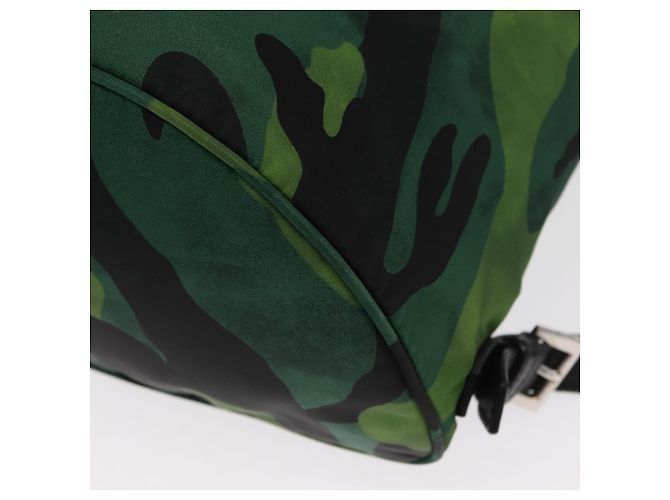 PRADA Rucksack aus Nylon grün silber authentisch 158946V - Ansicht 17