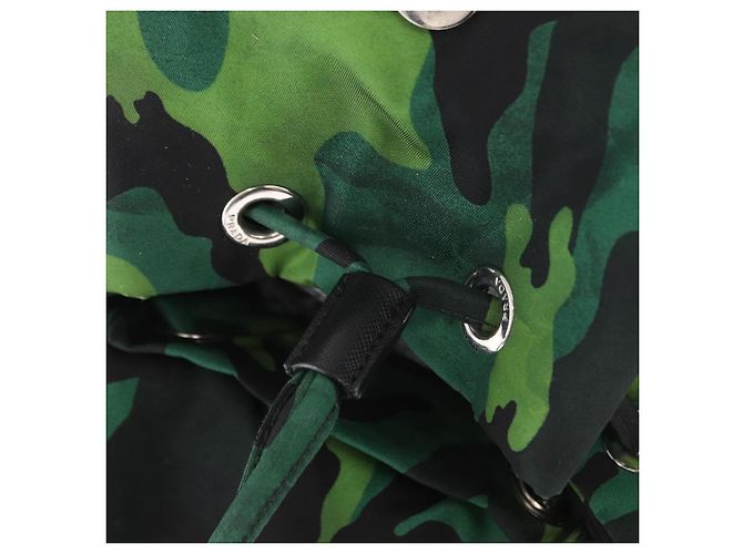 PRADA Rucksack aus Nylon grün silber authentisch 158946V - Ansicht 24