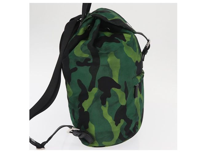 PRADA Rucksack aus Nylon grün silber authentisch 158946V - Ansicht 4