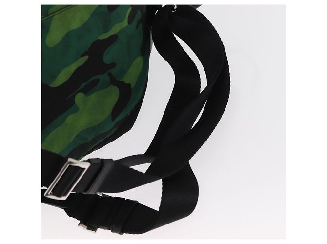 PRADA Rucksack aus Nylon grün silber authentisch 158946V - Ansicht 8