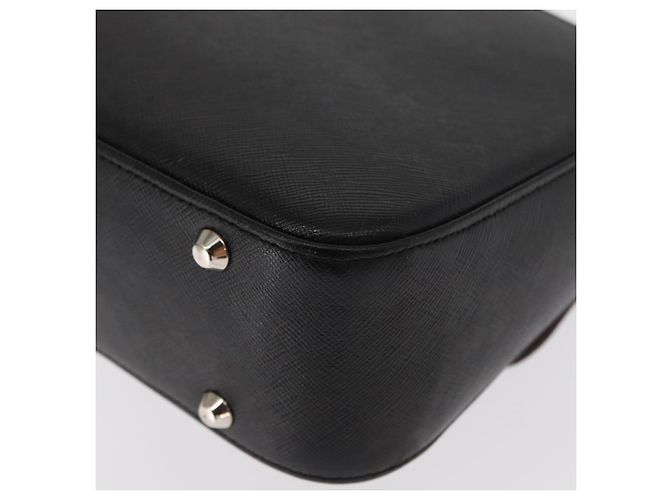 Borsa a Spalla in Pelle Nera e Oro Auth BA9035 di BURBERRY Nero D'oro - vista 16