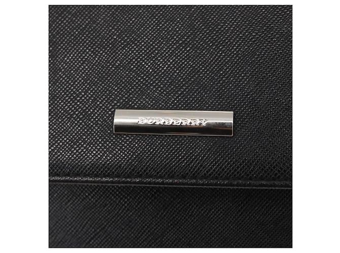 Borsa a Spalla in Pelle Nera e Oro Auth BA9035 di BURBERRY Nero D'oro - vista 17