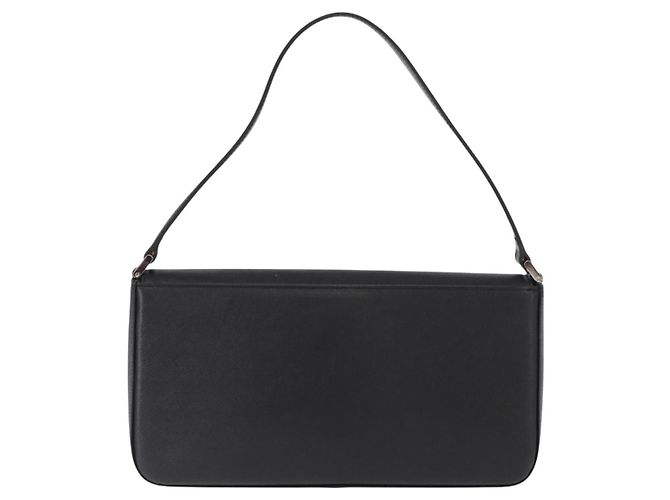 Borsa a Spalla in Pelle Nera e Oro Auth BA9035 di BURBERRY Nero D'oro - vista 2