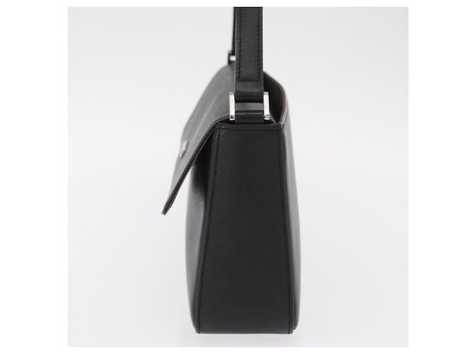 Borsa a Spalla in Pelle Nera e Oro Auth BA9035 di BURBERRY Nero D'oro - vista 3