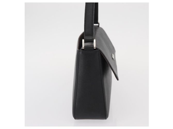 Borsa a Spalla in Pelle Nera e Oro Auth BA9035 di BURBERRY Nero D'oro - vista 4