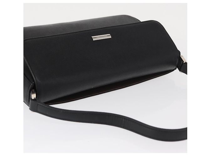 Borsa a Spalla in Pelle Nera e Oro Auth BA9035 di BURBERRY Nero D'oro - vista 6
