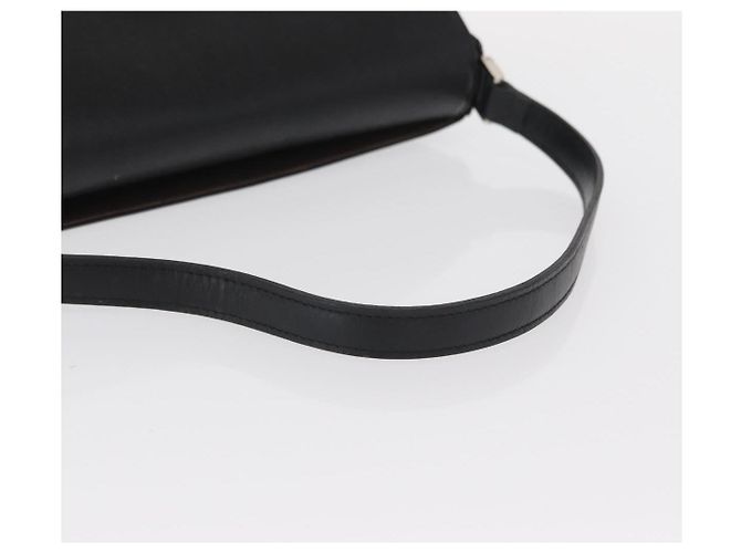 Borsa a Spalla in Pelle Nera e Oro Auth BA9035 di BURBERRY Nero D'oro - vista 7