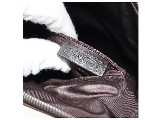 LOEWE Borsa a Spalla Pelle Argento Marrone Auth ar13857 - vista 12