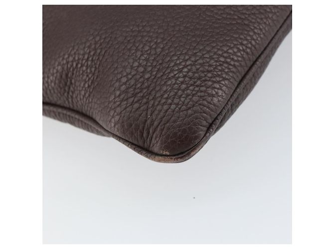 LOEWE Borsa a Spalla Pelle Argento Marrone Auth ar13857 - vista 14