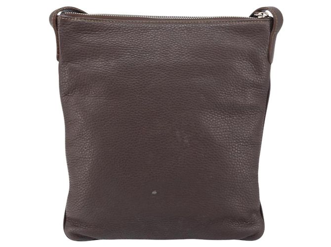 LOEWE Borsa a Spalla Pelle Argento Marrone Auth ar13857 - vista 2