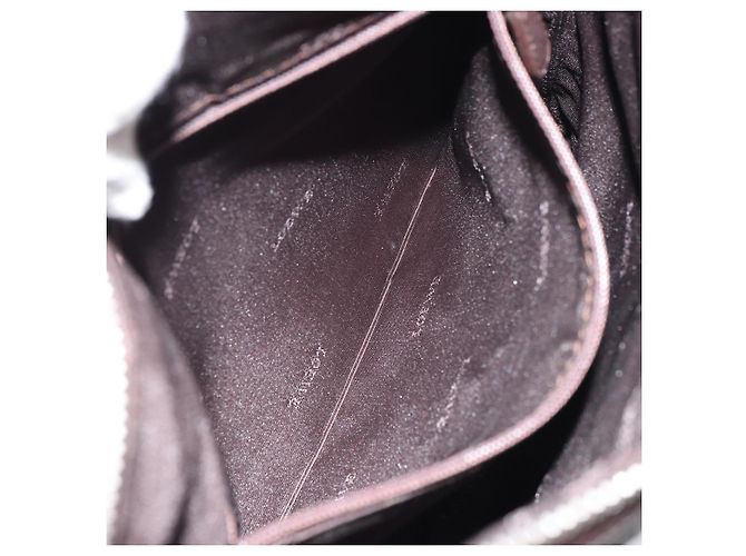 LOEWE Borsa a Spalla Pelle Argento Marrone Auth ar13857 - vista 21