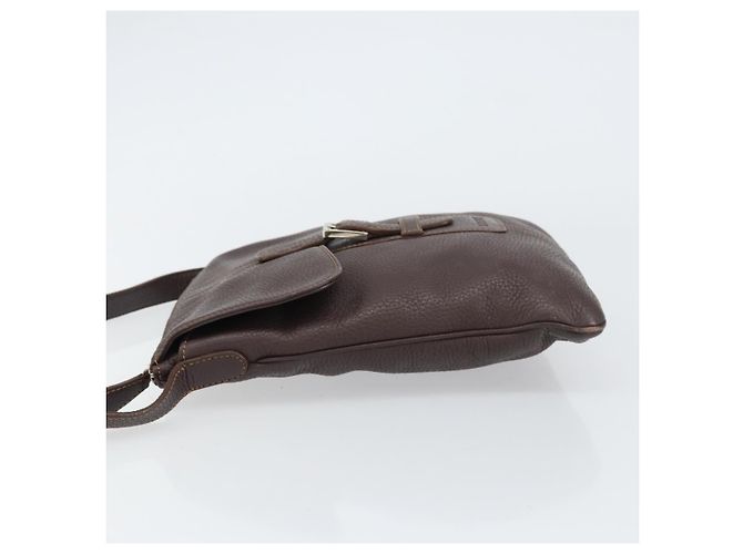 LOEWE Borsa a Spalla Pelle Argento Marrone Auth ar13857 - vista 4