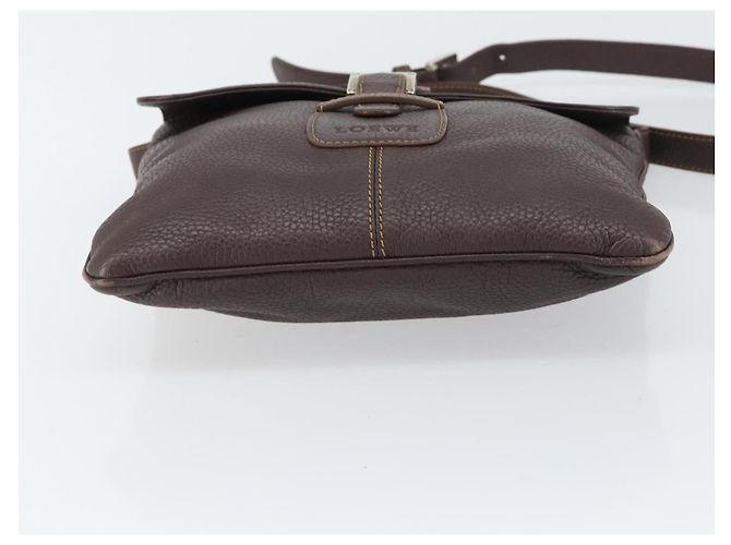 LOEWE Borsa a Spalla Pelle Argento Marrone Auth ar13857 - vista 5