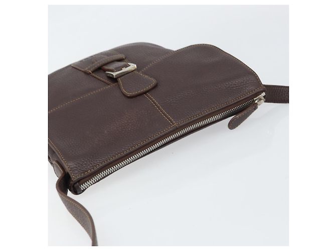 LOEWE Borsa a Spalla Pelle Argento Marrone Auth ar13857 - vista 6
