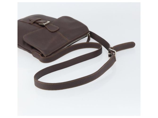 LOEWE Borsa a Spalla Pelle Argento Marrone Auth ar13857 - vista 7