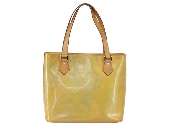 LOUIS VUITTON Borsa a Mano Houston Monogram Vernis Beige M91004 LV Auth 158036 - vista 13