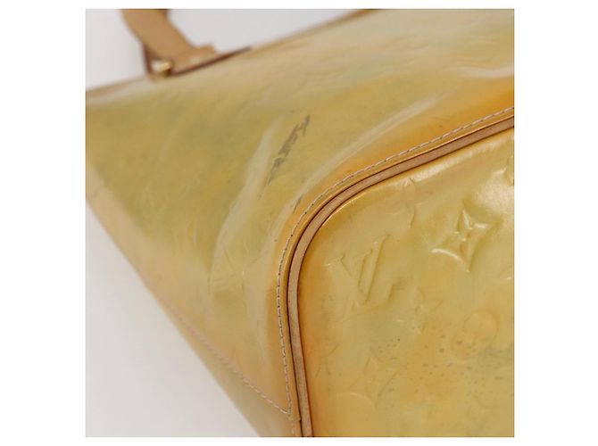 LOUIS VUITTON Borsa a Mano Houston Monogram Vernis Beige M91004 LV Auth 158036 - vista 14