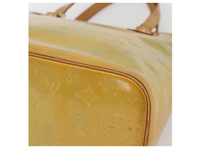 LOUIS VUITTON Borsa a Mano Houston Monogram Vernis Beige M91004 LV Auth 158036 - vista 9