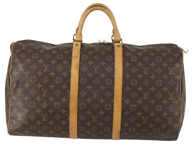LOUIS VUITTON Borsa Boston Monogram Keepall 55 M41424 LV Auth ka1119 Monogramma - vista 13