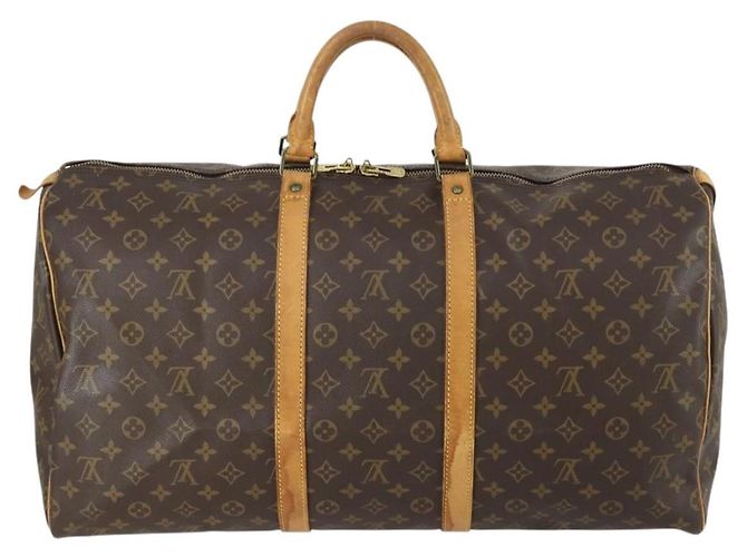 LOUIS VUITTON Borsa Boston Monogram Keepall 55 M41424 LV Auth ka1119 Monogramma - vista 2