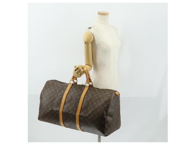 LOUIS VUITTON Borsa Boston Monogram Keepall 55 M41424 LV Auth ka1119 Monogramma - vista 21