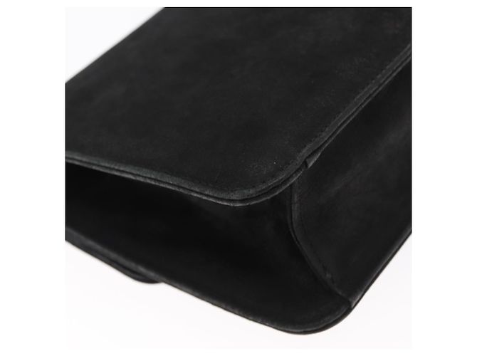 Chloé Borsa a Spalla con Catena Chloe in Camoscio Nero e Oro Auth BA9157 D'oro - vista 12