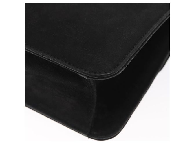 Chloé Borsa a Spalla con Catena Chloe in Camoscio Nero e Oro Auth BA9157 D'oro - vista 13