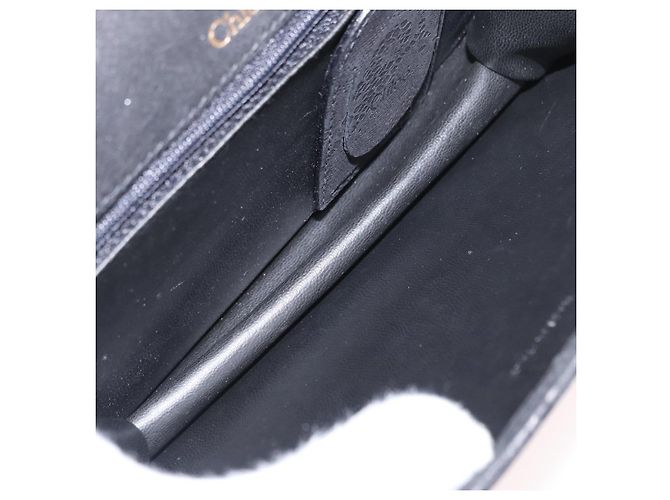 Chloé Borsa a Spalla con Catena Chloe in Camoscio Nero e Oro Auth BA9157 D'oro - vista 17