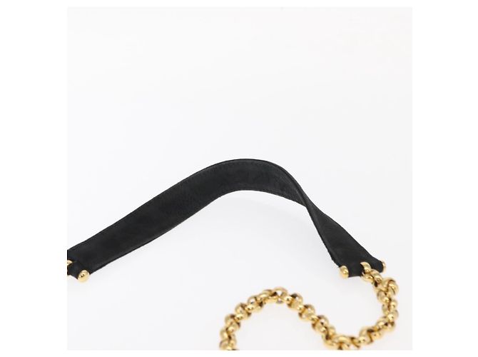 Chloé Borsa a Spalla con Catena Chloe in Camoscio Nero e Oro Auth BA9157 D'oro - vista 8