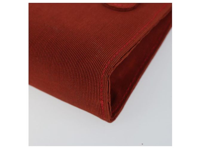 Borsa a spalla con catena Salvatore Ferragamo in nylon rosso e oro Auth 148536 D'oro - vista 12
