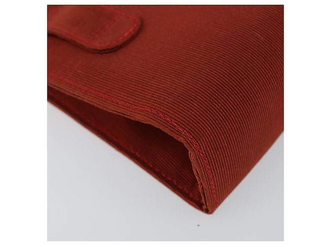 Borsa a spalla con catena Salvatore Ferragamo in nylon rosso e oro Auth 148536 D'oro - vista 13