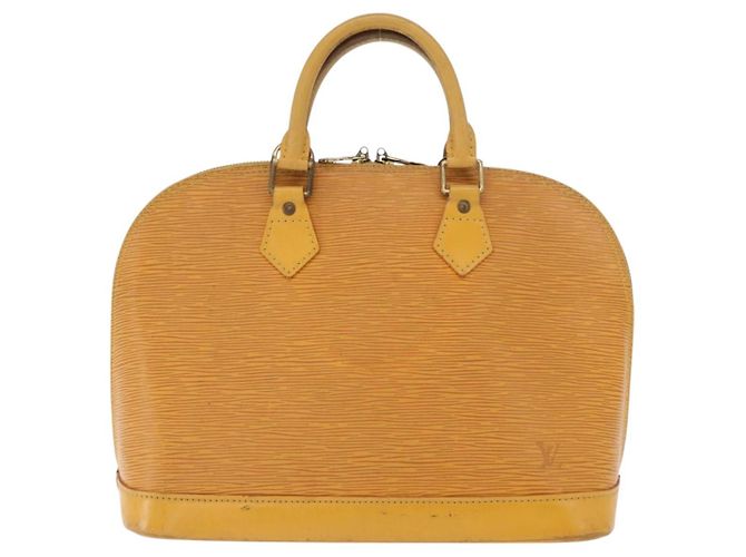 LOUIS VUITTON Borsa a Mano Epi Alma Gialla M52149 LV Auth 160665 Giallo - vista 13