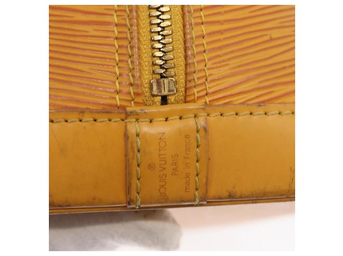 LOUIS VUITTON Borsa a Mano Epi Alma Gialla M52149 LV Auth 160665 Giallo - vista 17