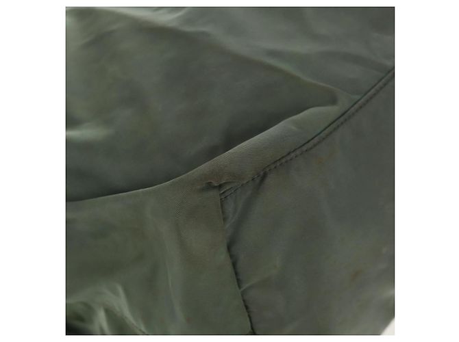 PRADA Sac à main Nylon 2 voies Vert Or Auth 157145 Doré - vue 16