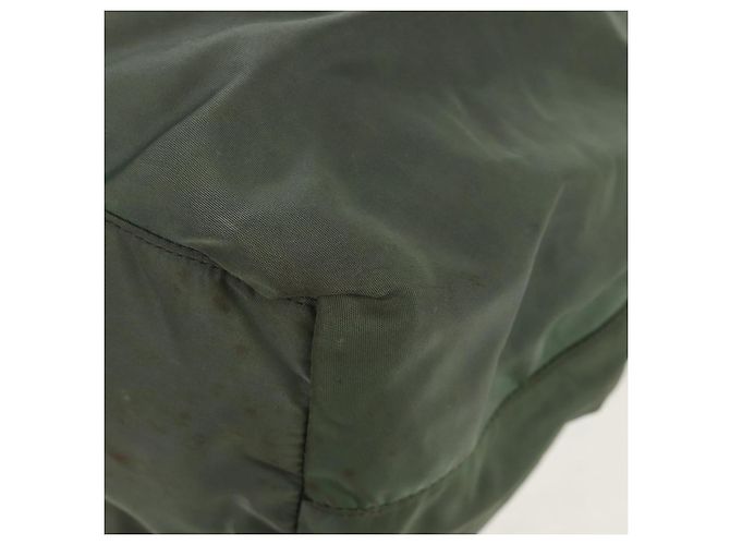 PRADA Sac à main Nylon 2 voies Vert Or Auth 157145 Doré - vue 19