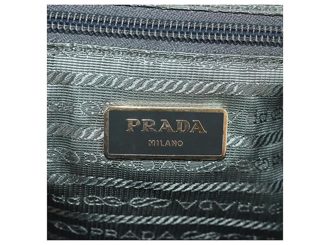 PRADA Sac à main Nylon 2 voies Vert Or Auth 157145 Doré - vue 23
