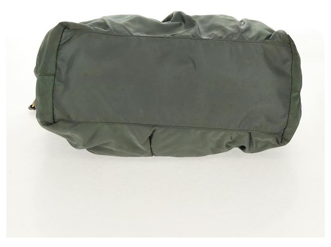 PRADA Sac à main Nylon 2 voies Vert Or Auth 157145 Doré - vue 5