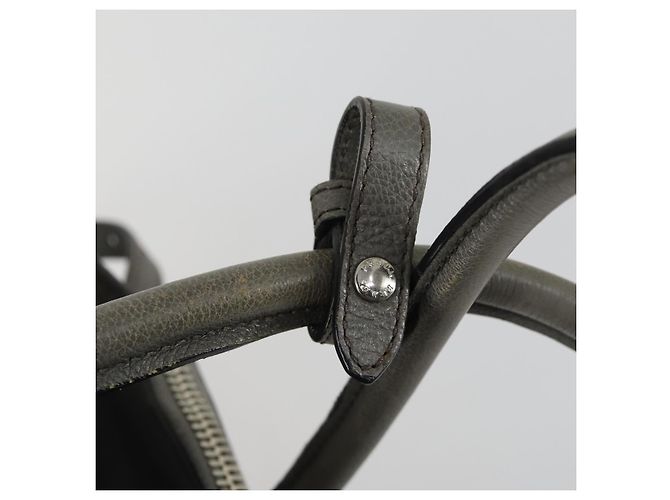 PRADA Borsa a Mano con Borchie in Pelle Scamosciata 2 in 1 Grigio Argento Auth BA8646 Marrone - vista 19