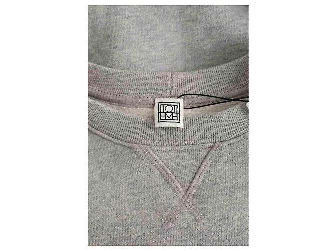 Totême Felpa in cotone grigio - vista 6