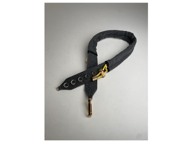 Vintage Fendi Wollgürtel grau - Ansicht 2