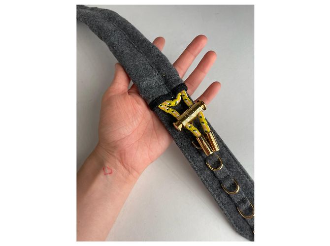 Vintage Fendi Wollgürtel grau - Ansicht 5