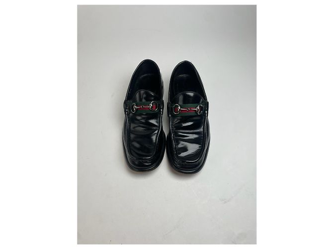 Mocassini in pelle lucida Gucci da uomo vintage EU41 Nero - vista 2