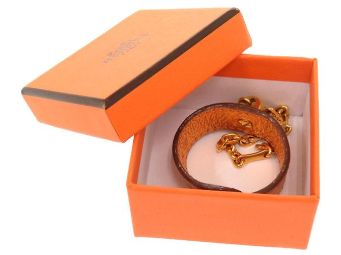 Charm de bolsa de couro laranja Hermès - vista 2